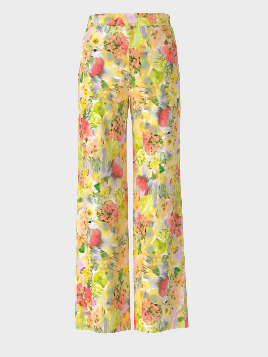 Marc Cain Wedi Trousers In A Floral Design Pants