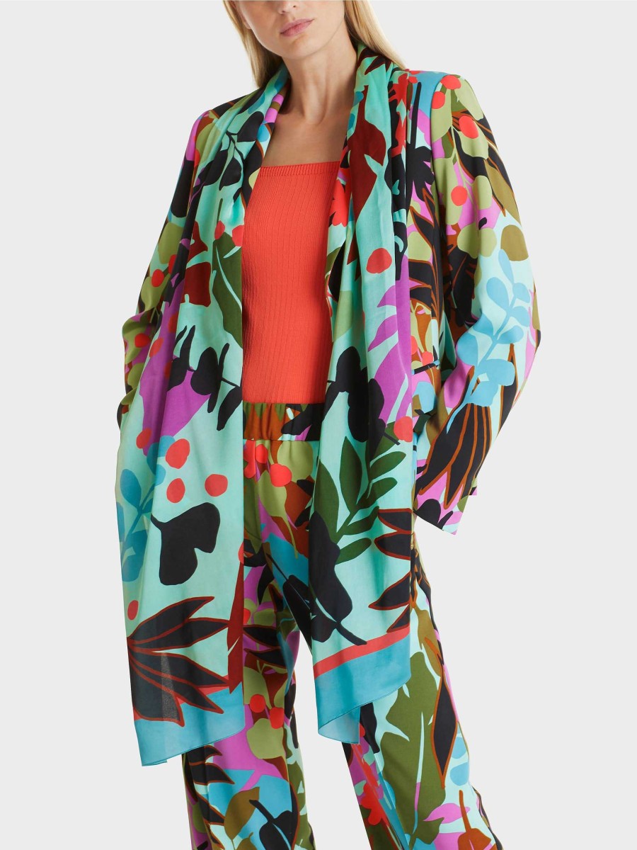 Marc Cain Scarf With All-Over Leaf Design Accessories