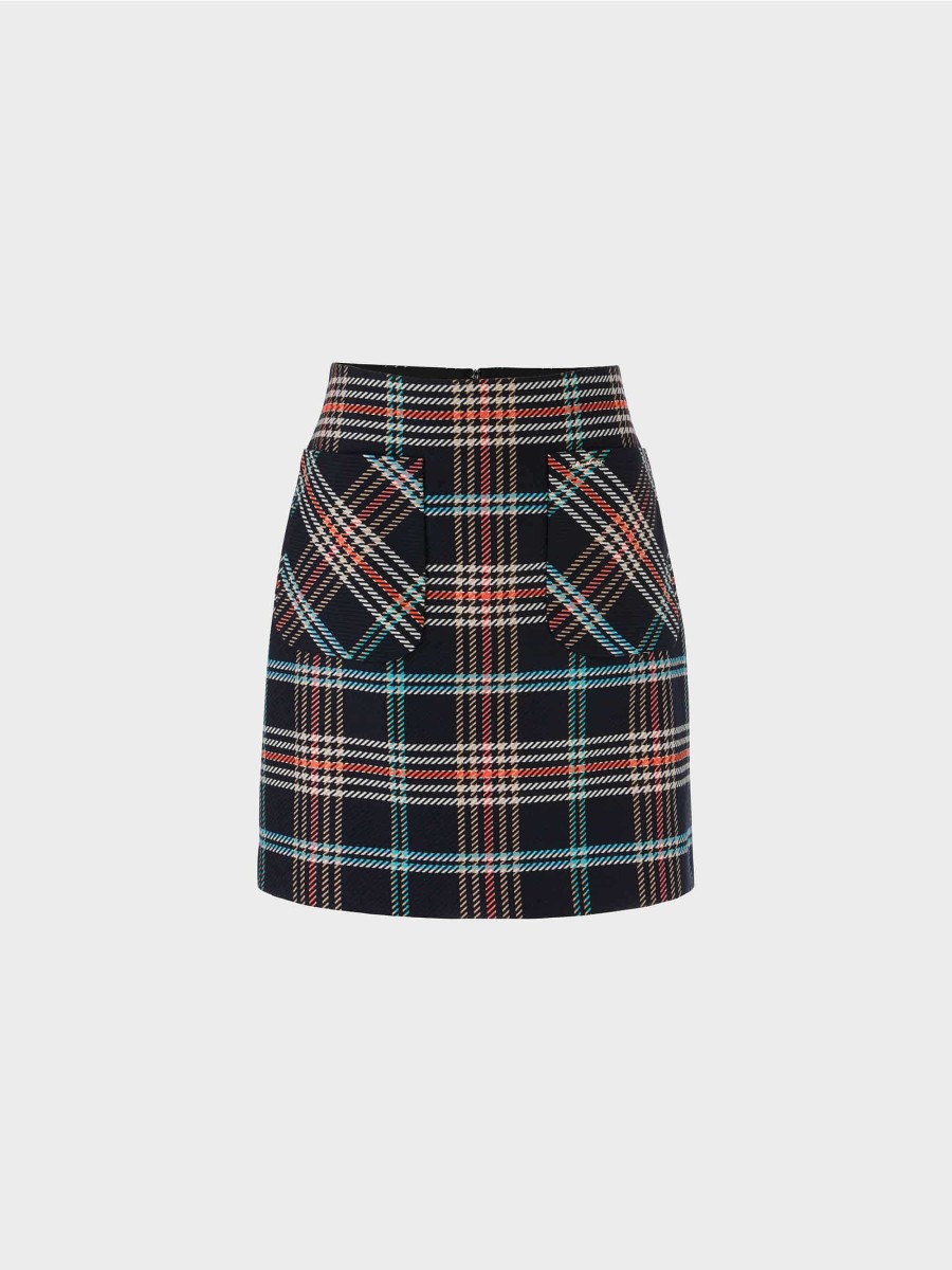 Marc Cain Checked Mini Skirt In Sixties Style Rocke