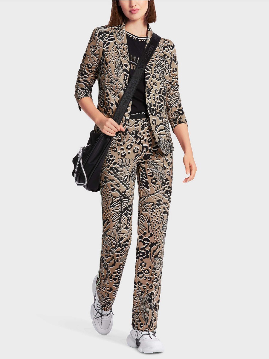 Marc Cain Jersey Blazer With Floral Print Blazer