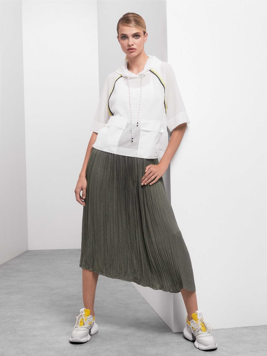 Marc Cain Midi-Length Skirt With Pleats Rocke