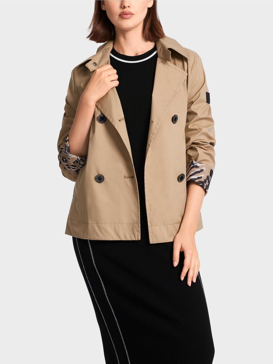 Marc Cain Double-Breasted Outdoor Jacket Coat & Outdoor Jackets