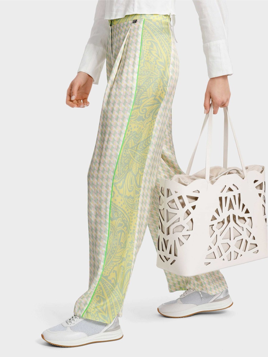 Marc Cain Model Wichita Trousers In A Mix Of Patterns Pants