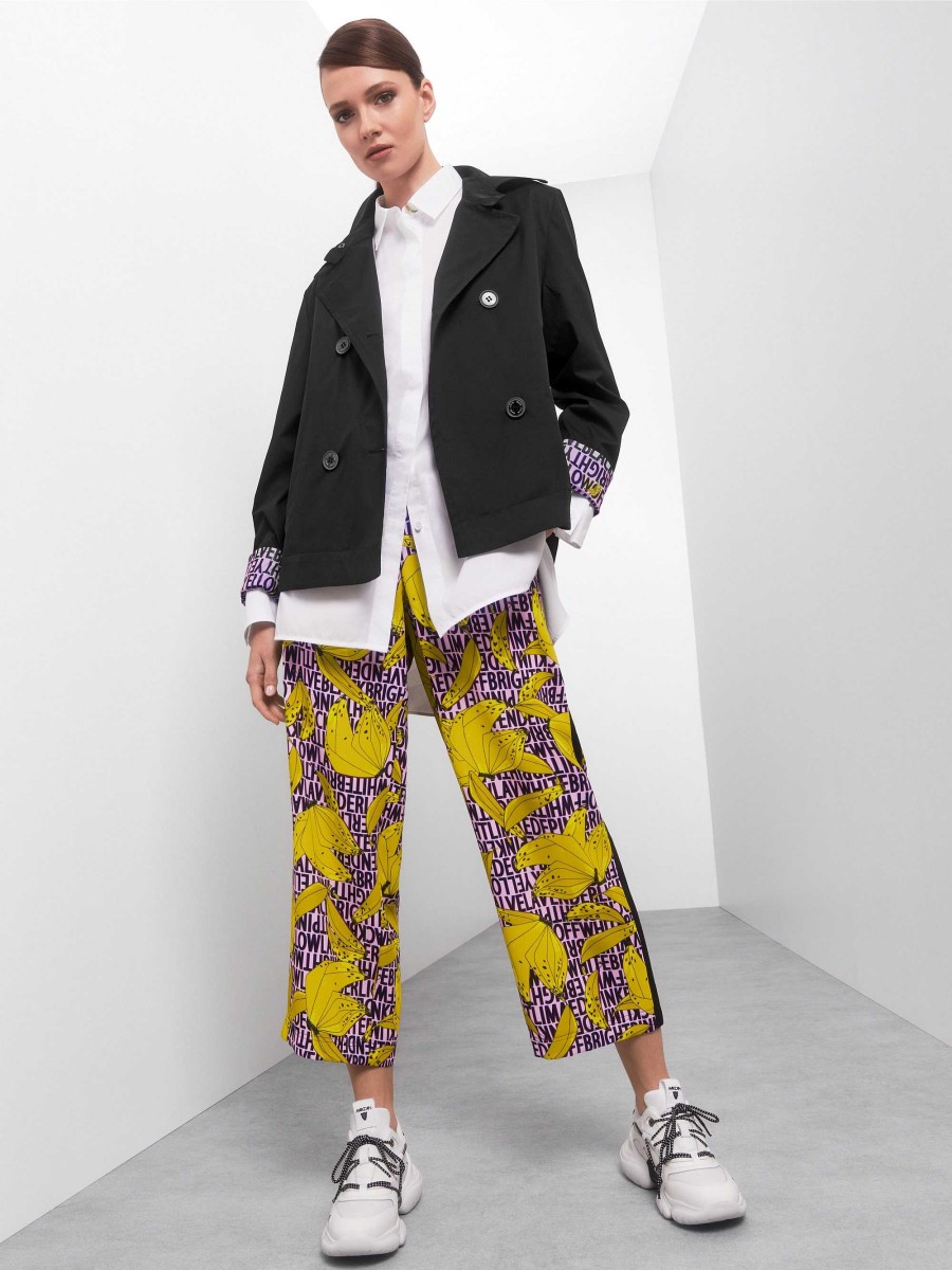 Marc Cain Welby Trousers With Lettering Print Pants