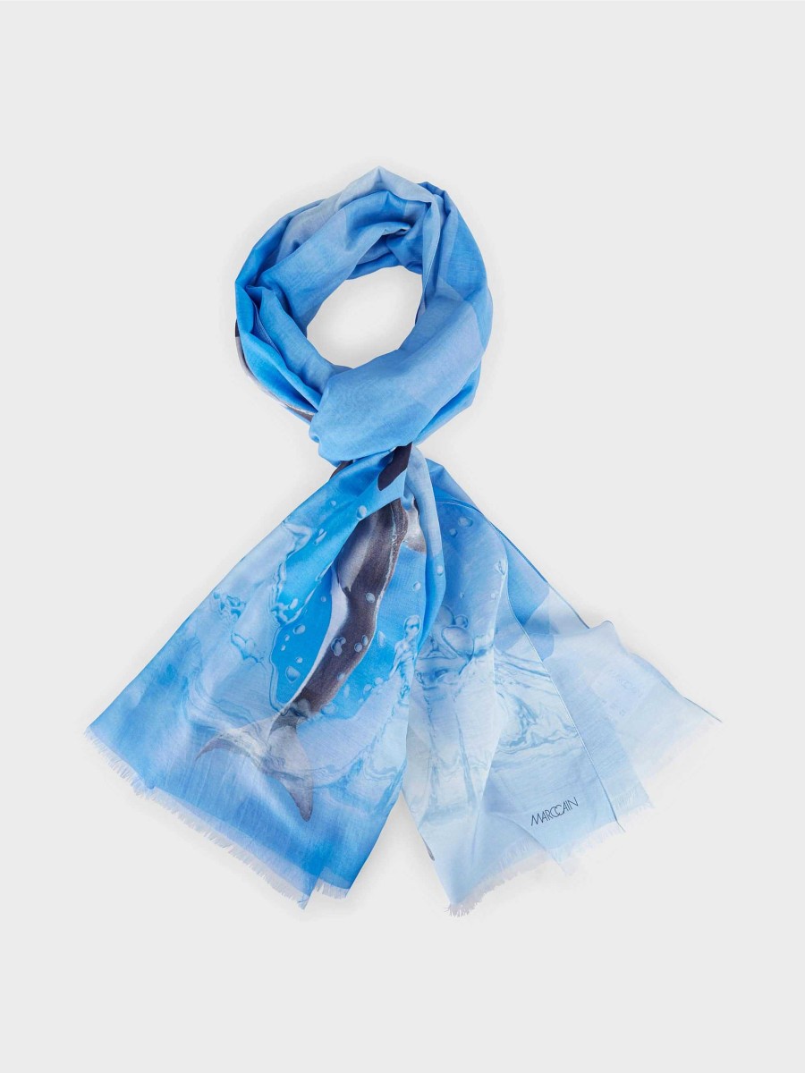 Marc Cain Scarf With Dolphin Print Accessories