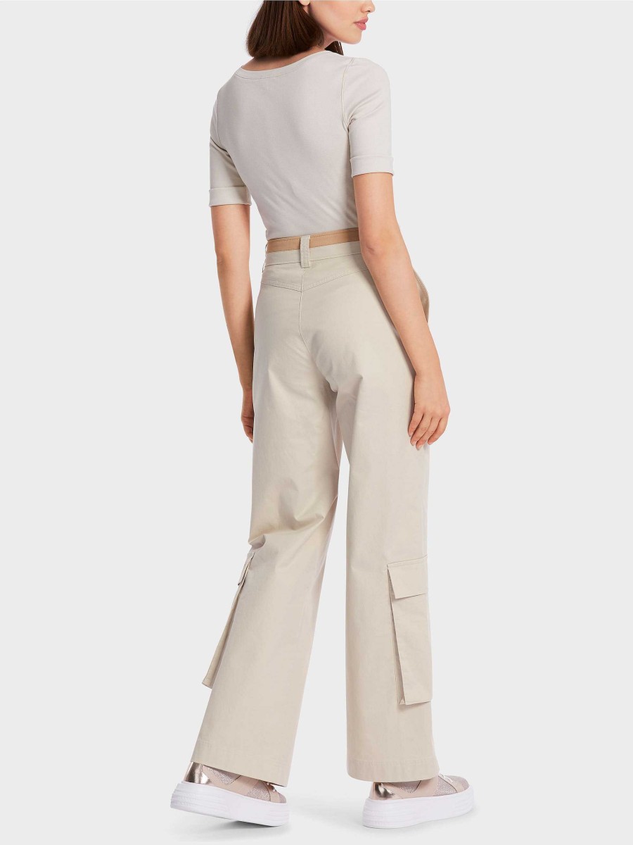 Marc Cain Warri Trousers With Wide And Long Legs Pants