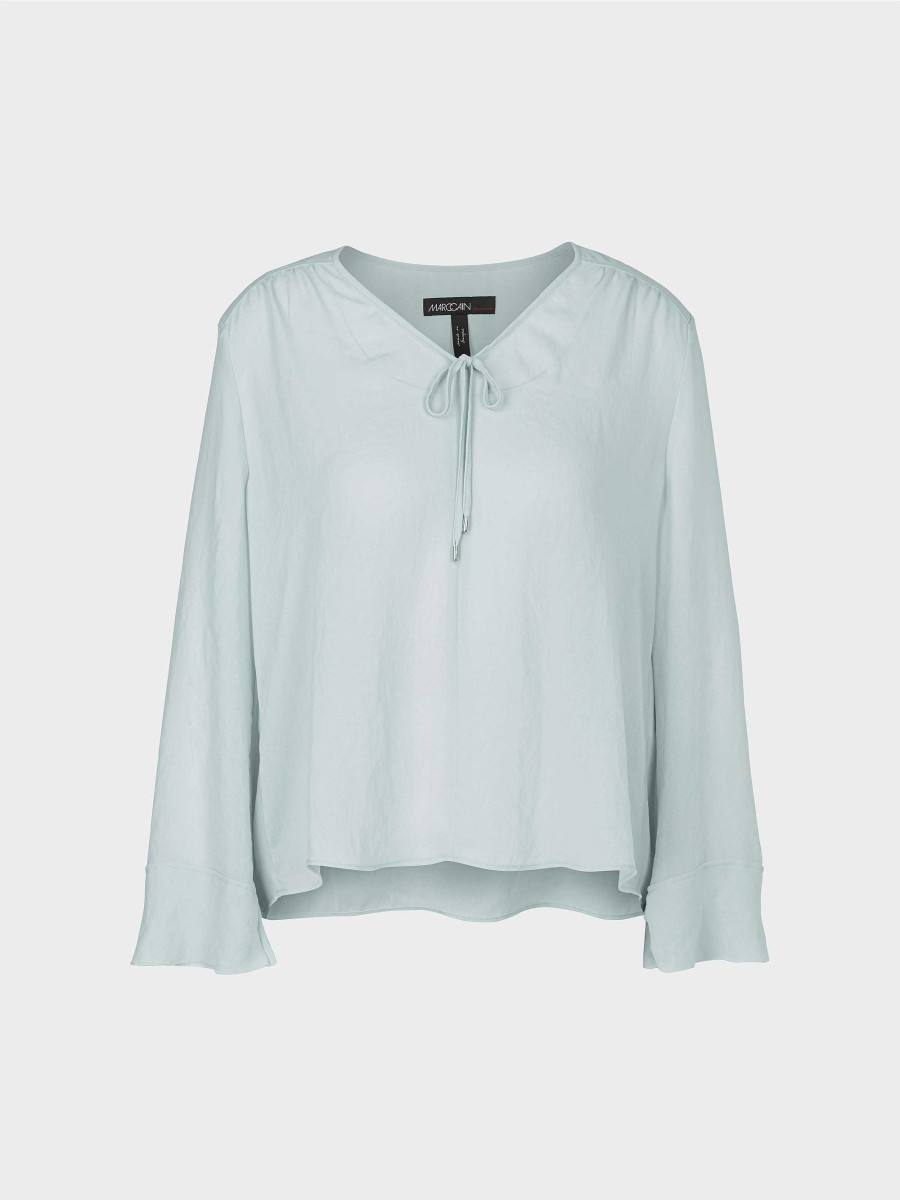 Marc Cain Long-Sleeved Blouse Made From Recycled Fiber Blouses & Tunics