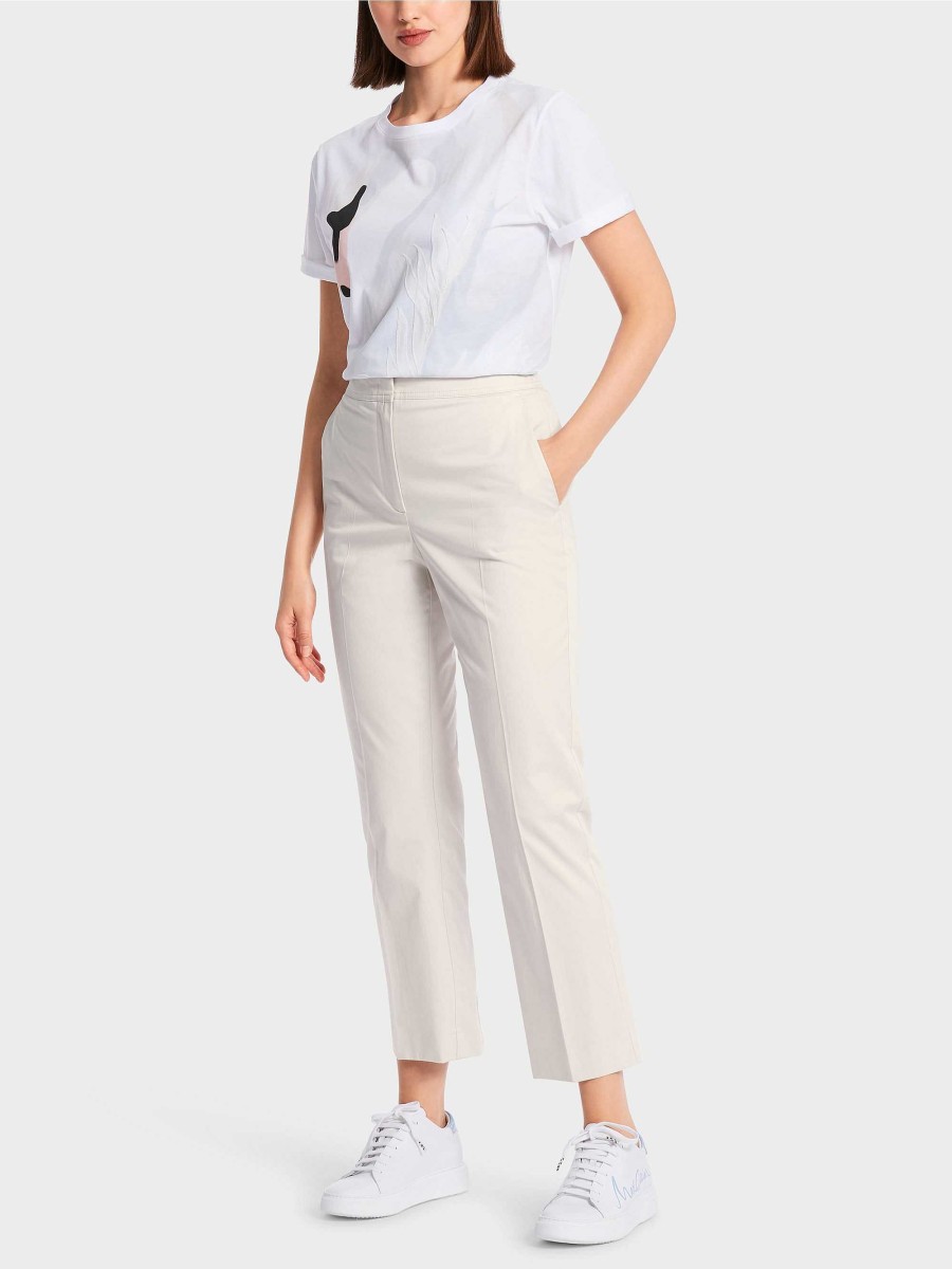 Marc Cain Plain Colored Trousers Flyde Pants