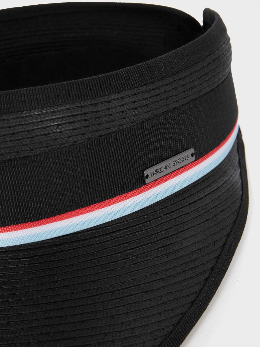 Marc Cain Peaked Cap With Striped Grosgrain Ribbon Accessories