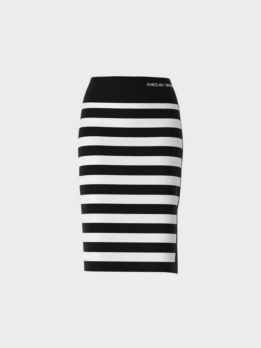 Marc Cain Striped Skirt "Rethink Together" Knit