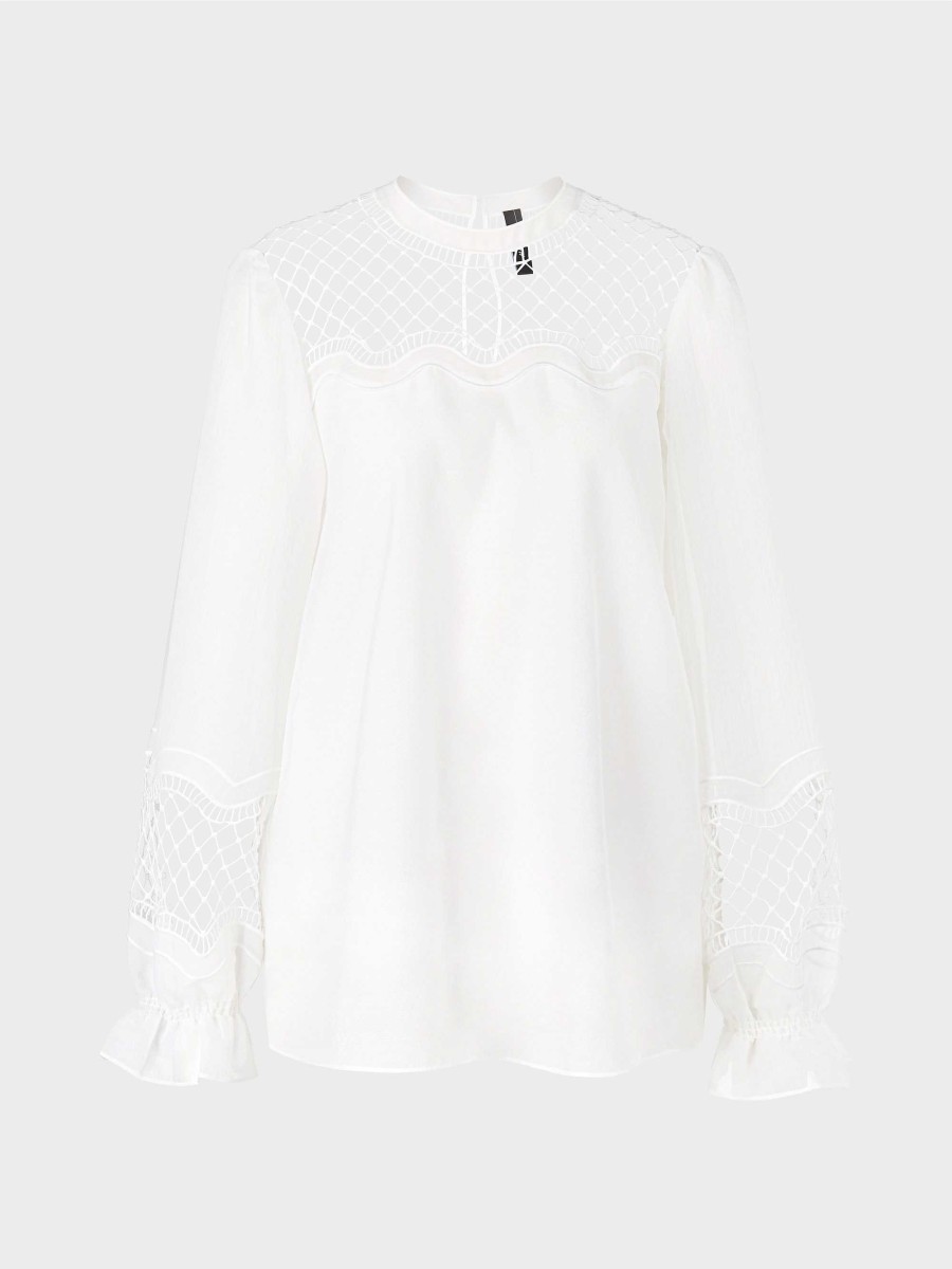 Marc Cain Blouse With Mesh Insert Blouses & Tunics