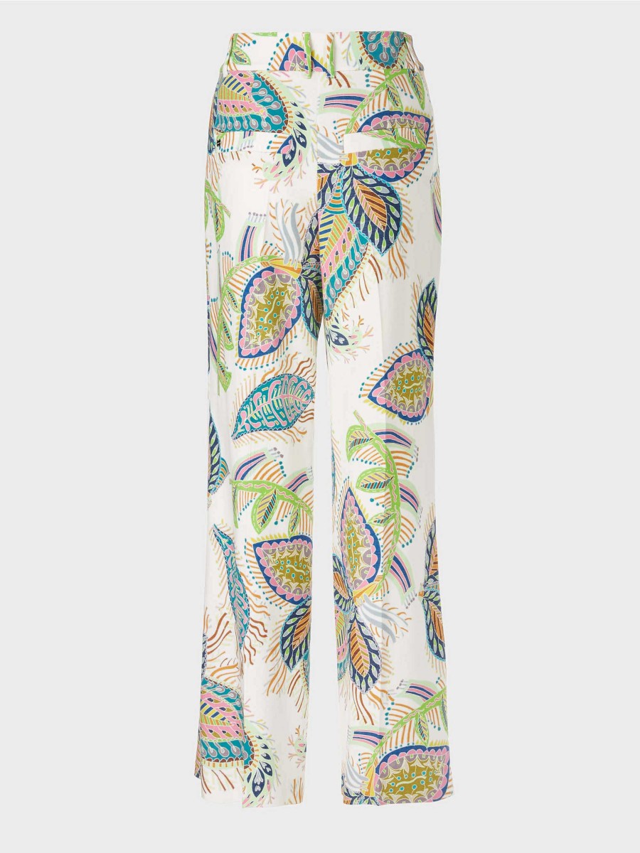 Marc Cain Model Wichita Printed Pleated Trousers Pants