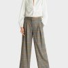 Marc Cain Wide Pleated Trousers Wichita Checked Pants