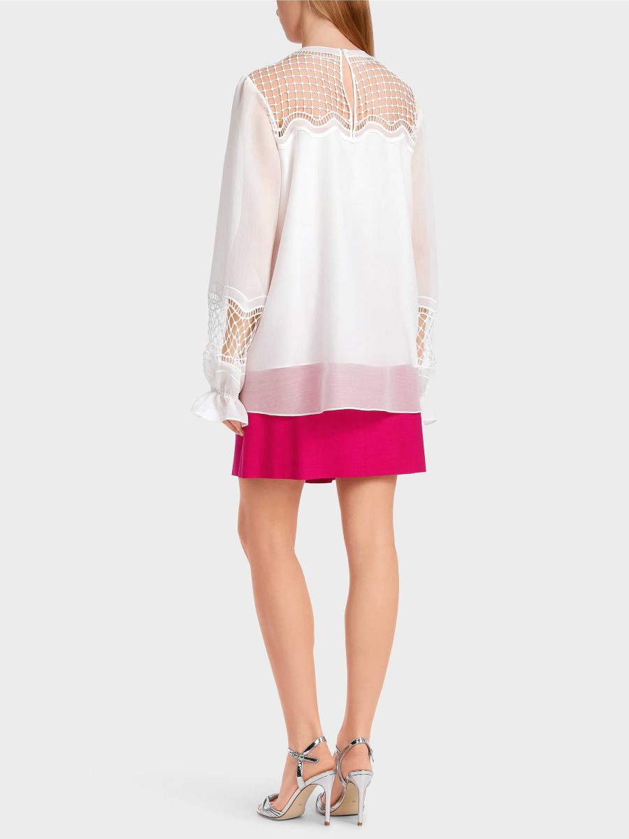 Marc Cain Blouse With Mesh Insert Blouses & Tunics