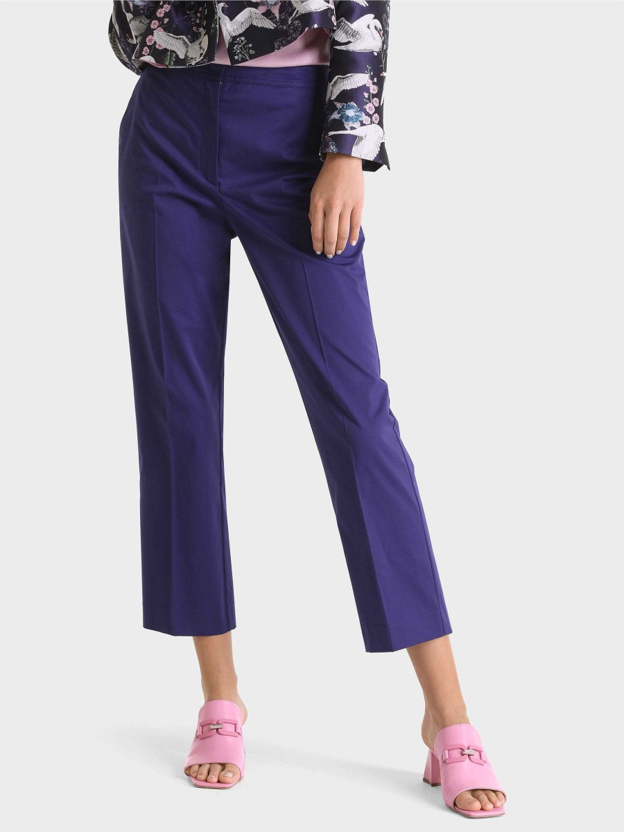 Marc Cain Plain Colored Trousers Flyde Pants