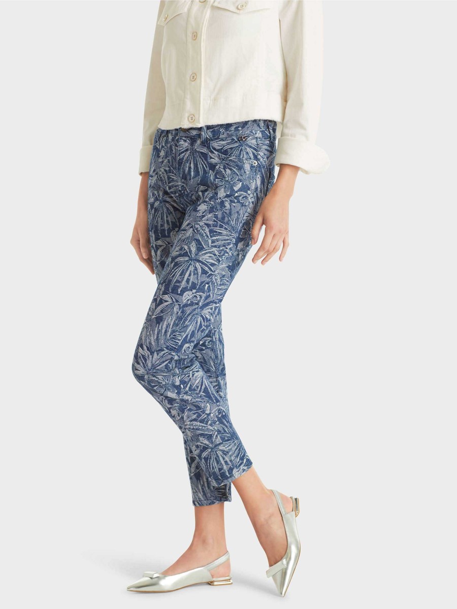 Marc Cain Jeans Silea With Floral Woven Design Jeans