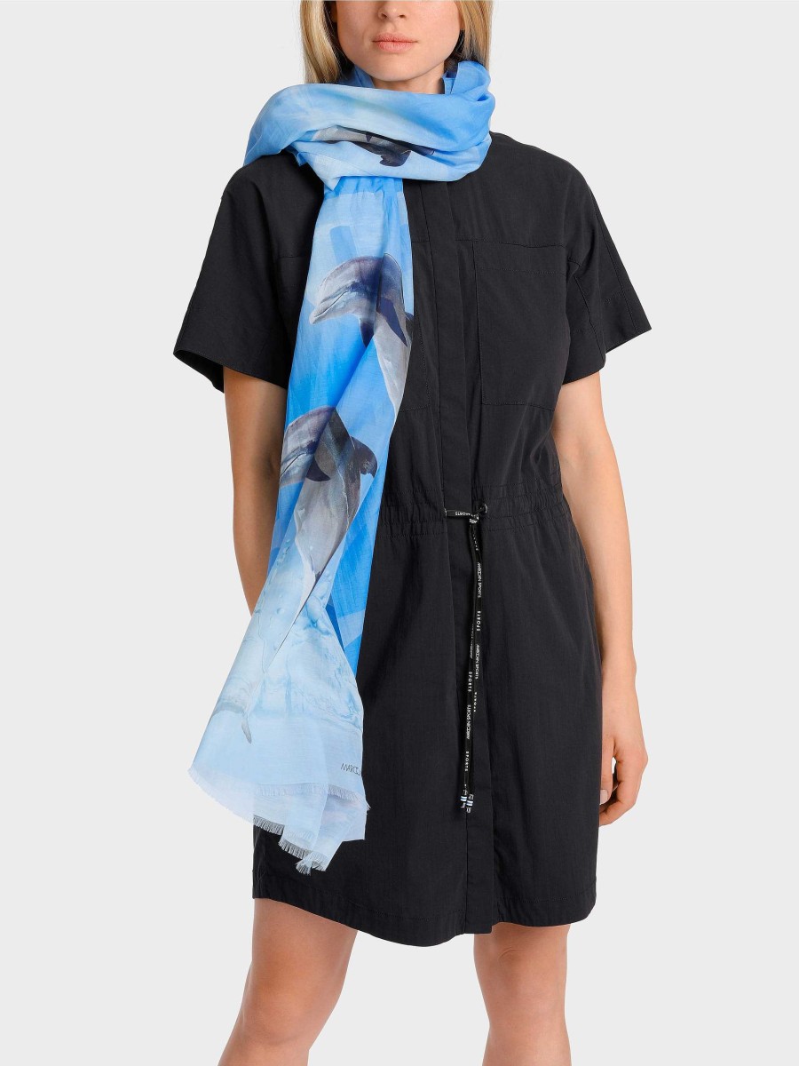 Marc Cain Scarf With Dolphin Print Accessories