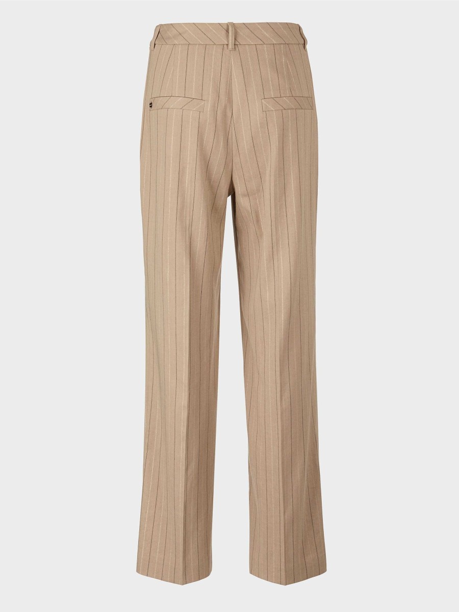 Marc Cain Model Wasco Trousers In Pinstripes Pants