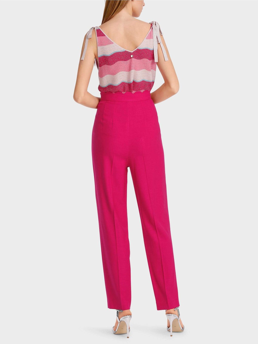 Marc Cain Sanaa Model With A Wavy Waistband Pants