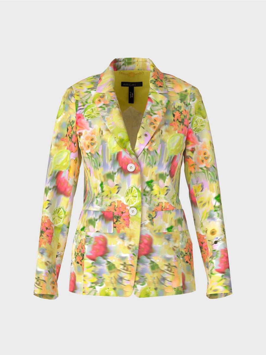 Marc Cain Blazer In The Current Blurry Print Pantsuits