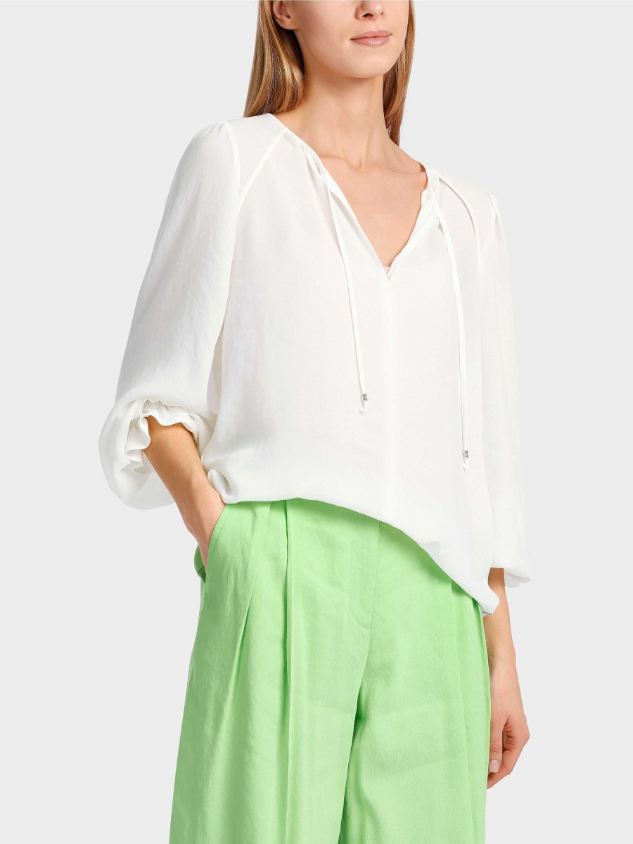 Marc Cain Lightweight Blouse Made From Recycled Polyester Blouses & Tunics