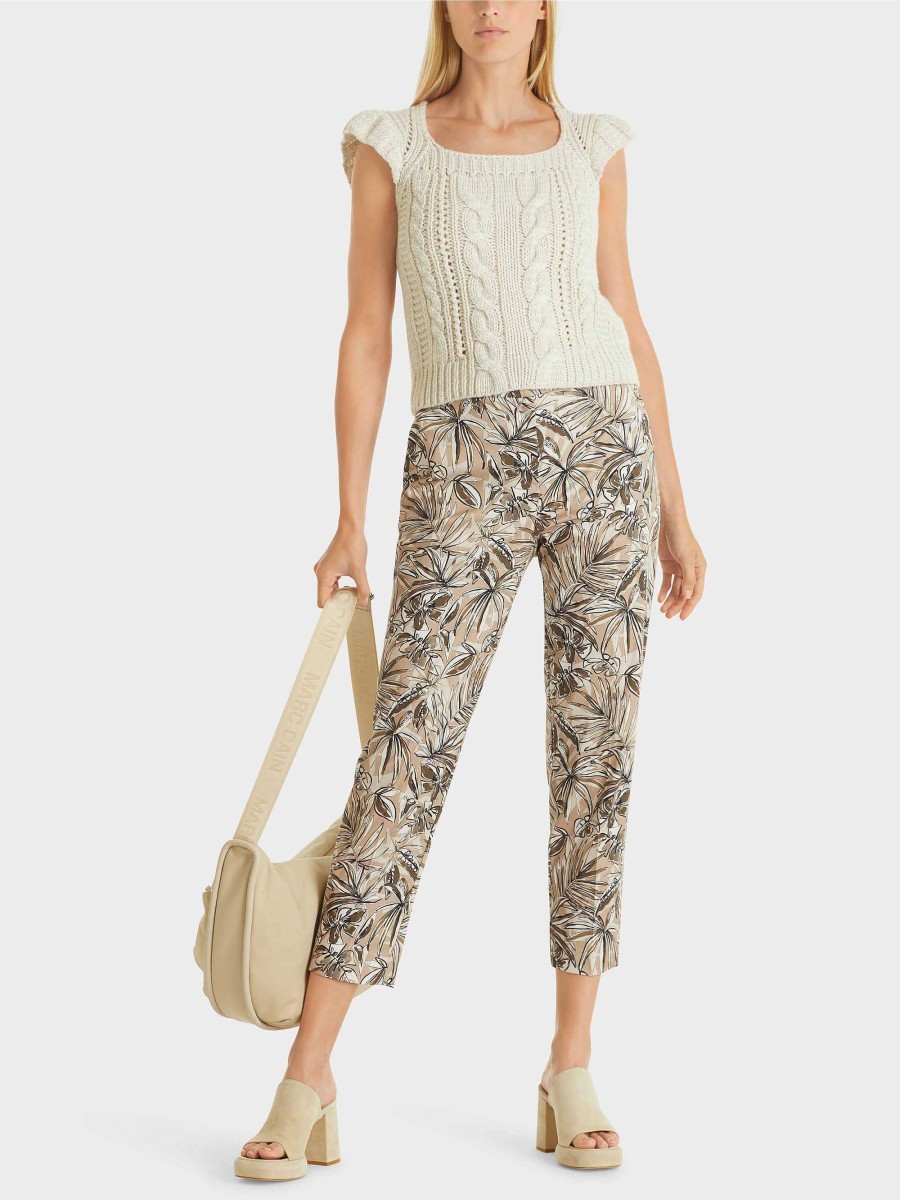 Marc Cain Fushun Trousers With Floral Print Pants