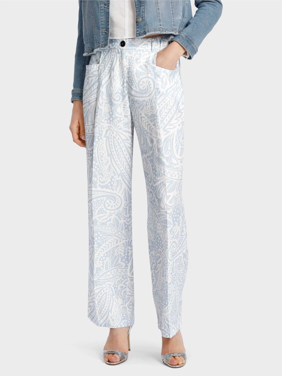 Marc Cain Model Wasco Trousers With A Paisley Pattern Pants