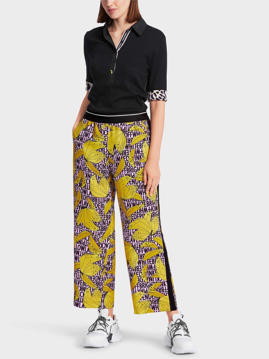 Marc Cain Welby Trousers With Lettering Print Pants