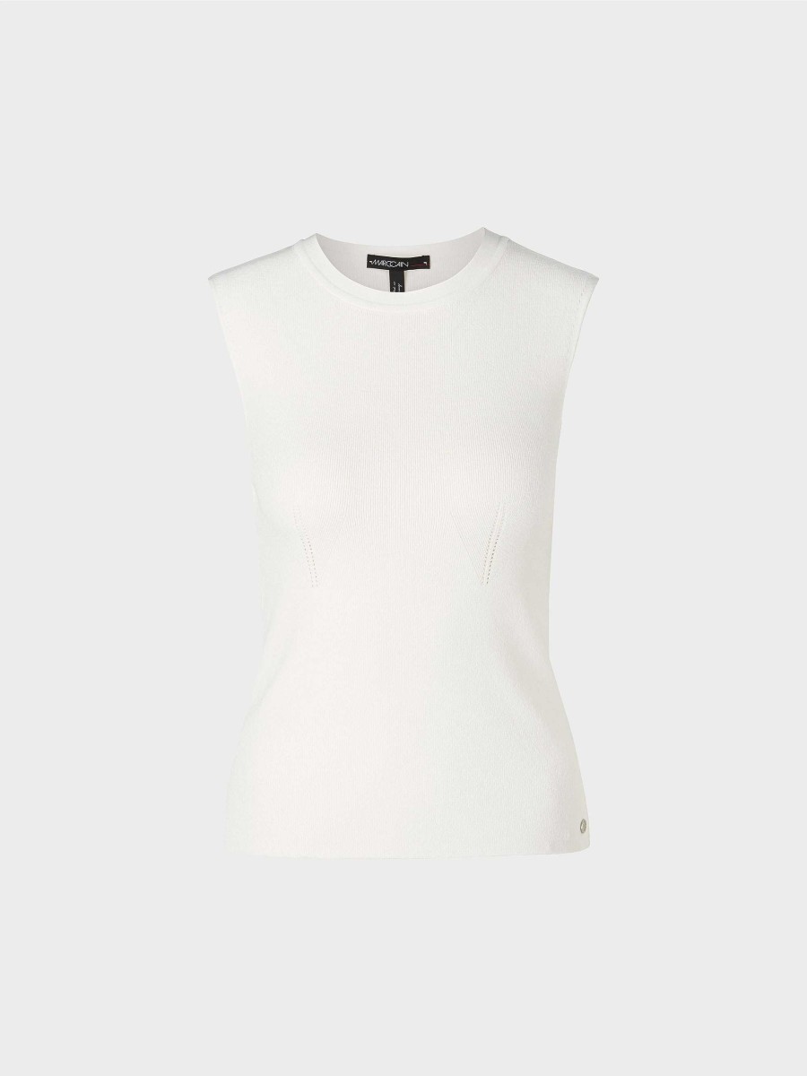 Marc Cain Sleeveless Top Knitted In Germany Knit