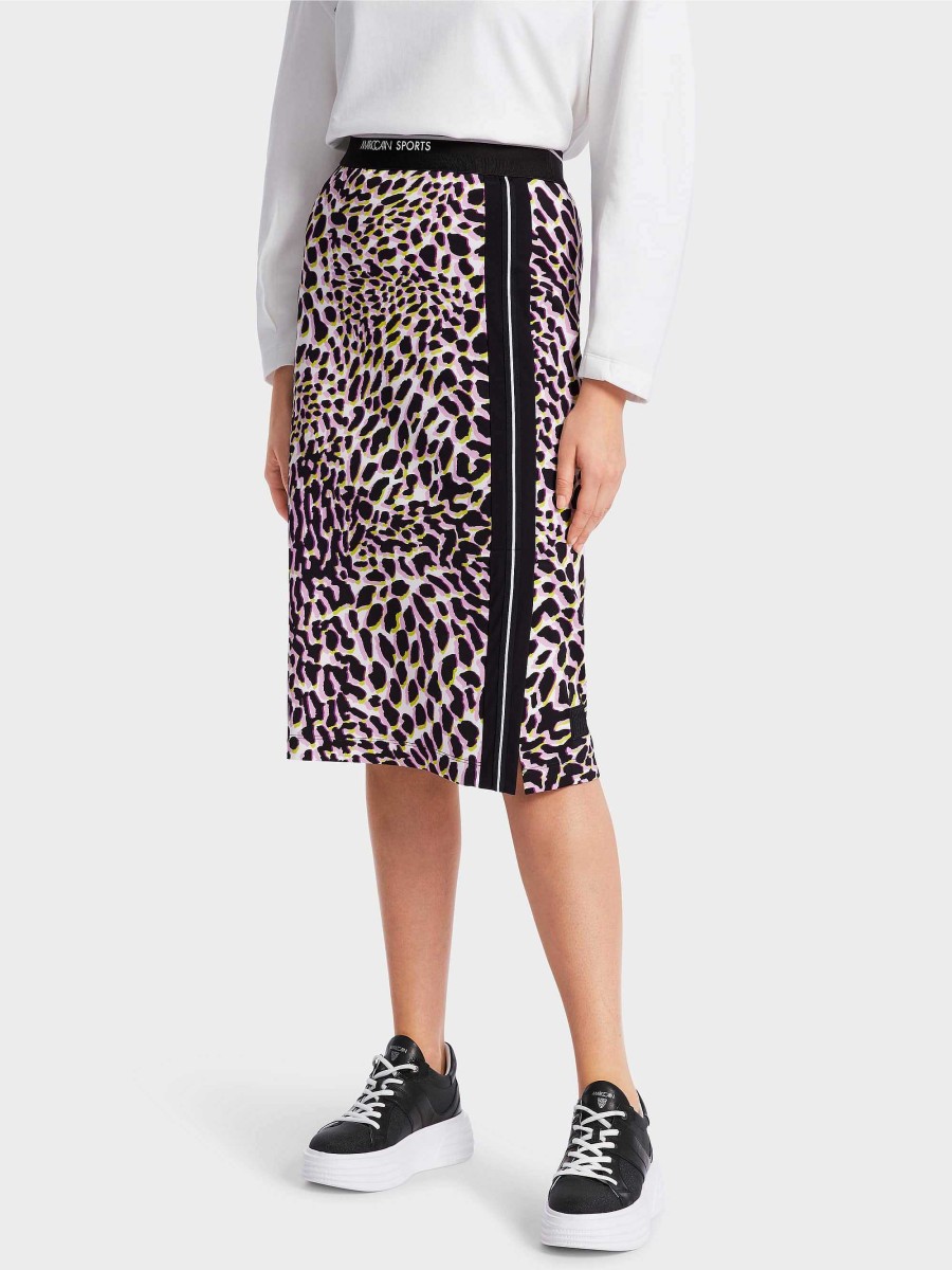 Marc Cain Knee-Length Skirt With Leopard Print Rocke