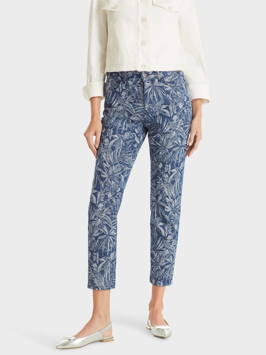 Marc Cain Jeans Silea With Floral Woven Design Jeans