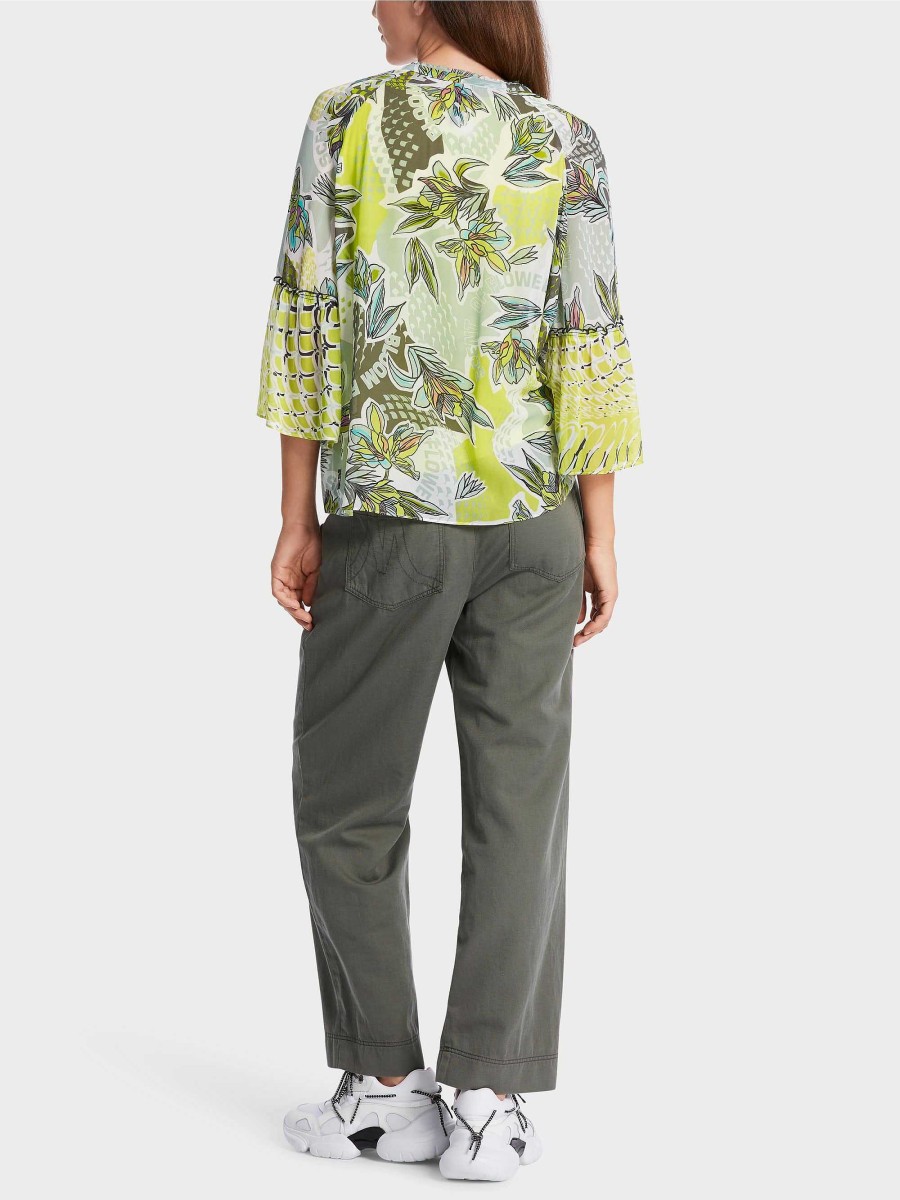 Marc Cain Raglan Blouse Made Of Viscose Crepe Blouses & Tunics