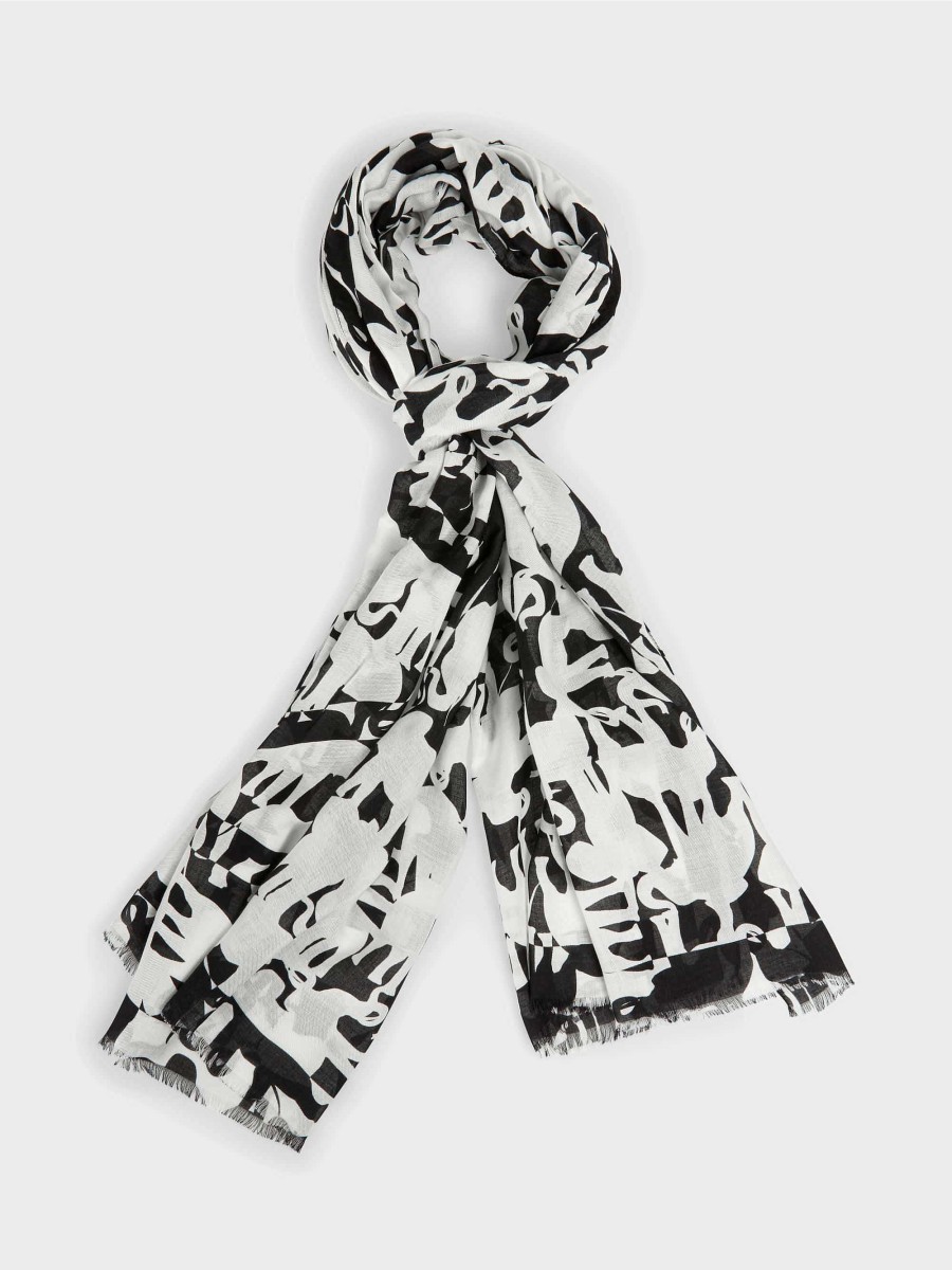 Marc Cain Elephant Print Scarf Accessories