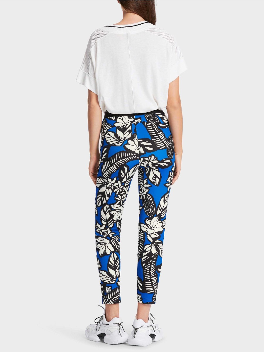 Marc Cain Pants Sofia - With Floral Overprint Pants