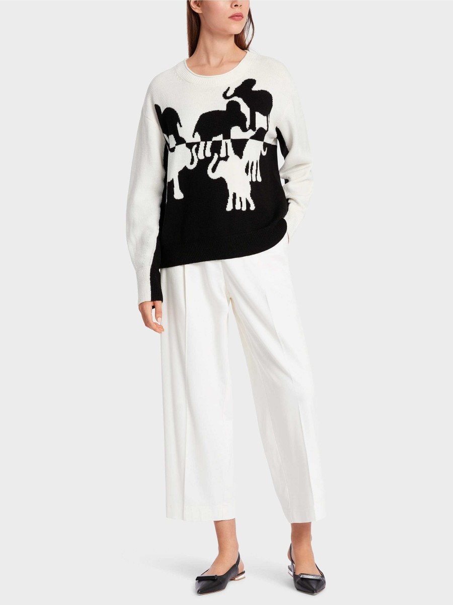 Marc Cain Sweater With Elephant Motif Knit