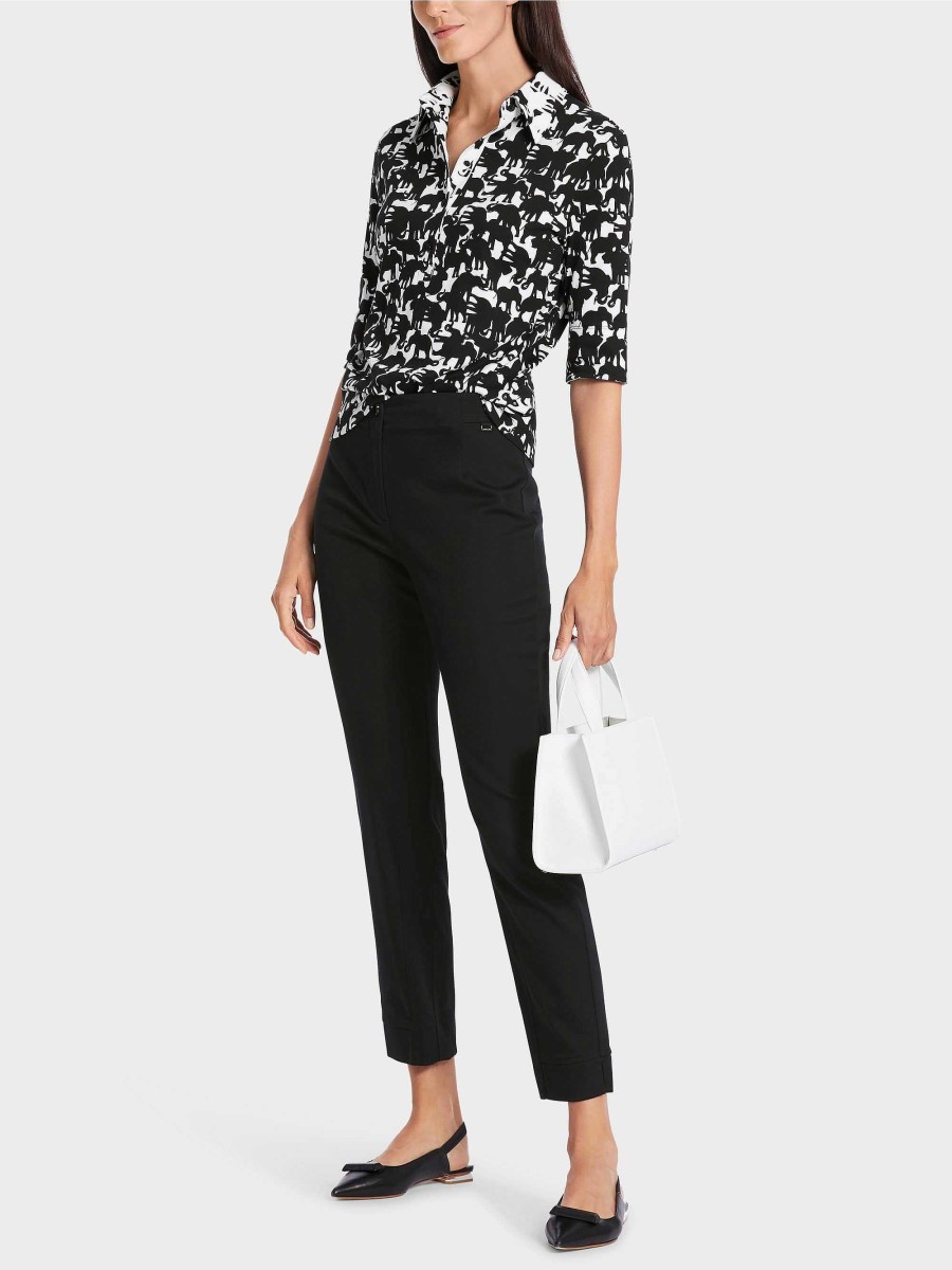 Marc Cain Slim Trousers Split In 7/8 Length Pants