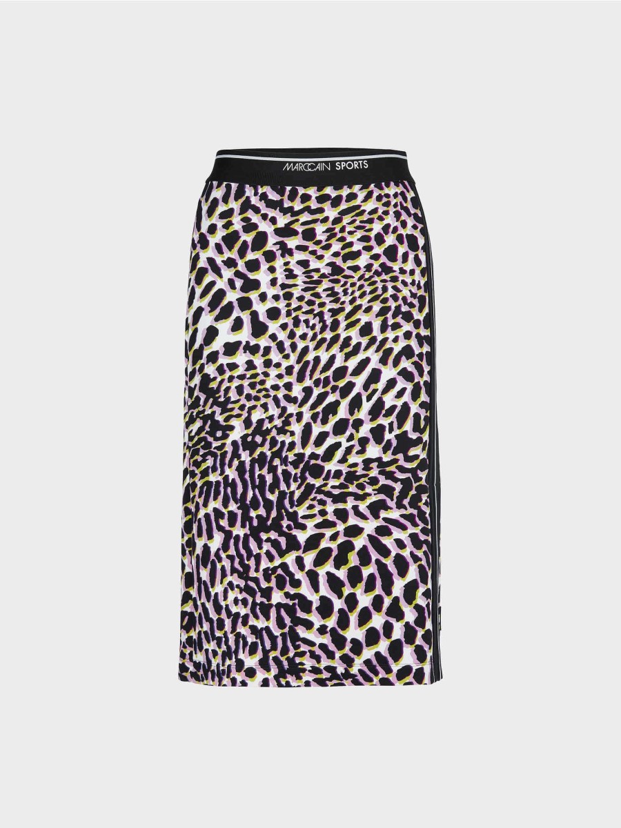 Marc Cain Knee-Length Skirt With Leopard Print Rocke