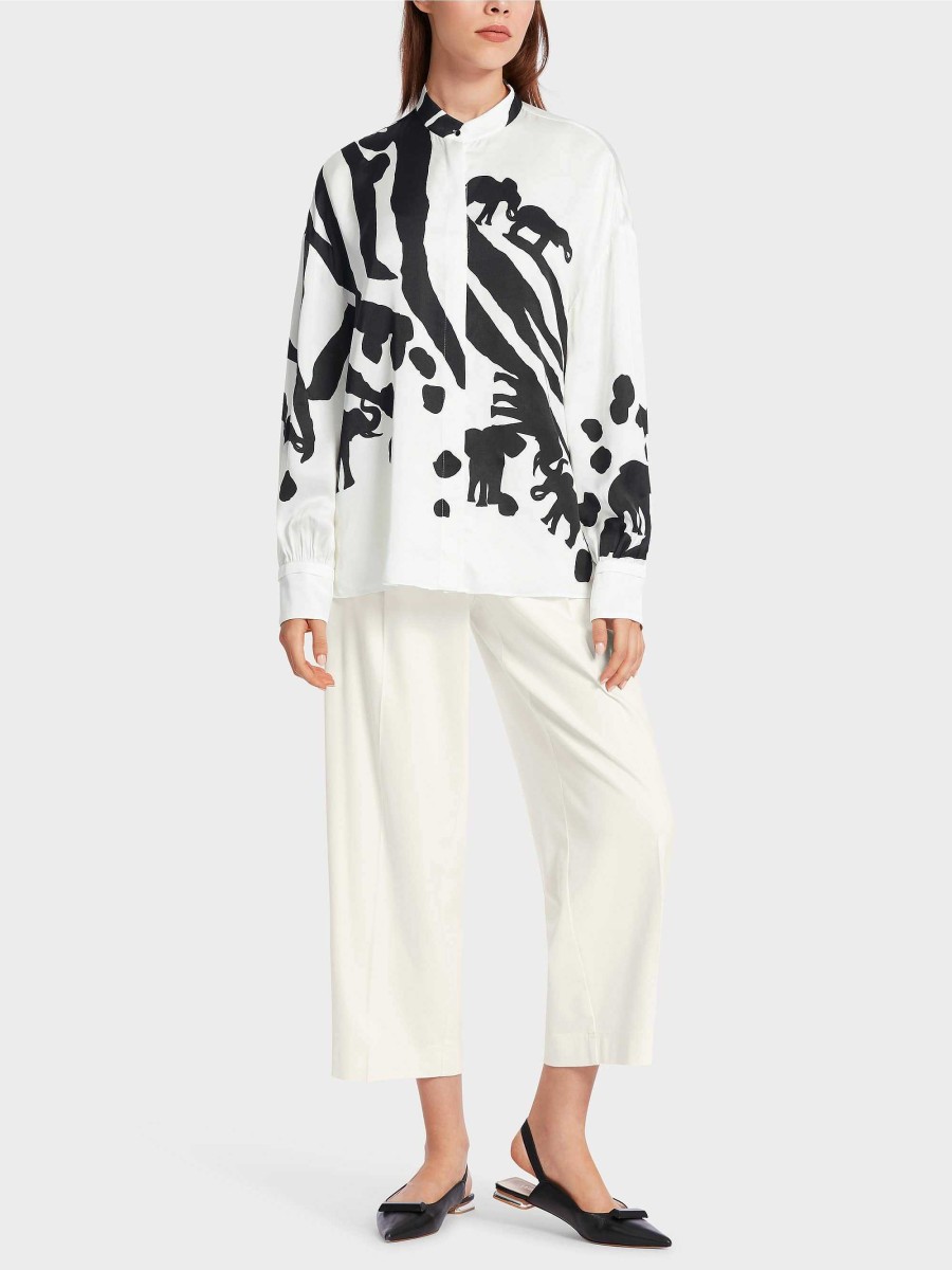 Marc Cain Blouse In An Animal Design Blouses & Tunics