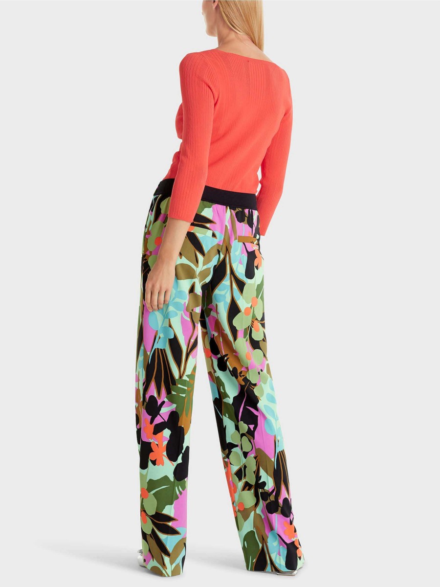 Marc Cain Washington Trousers - With All-Over Print Pants